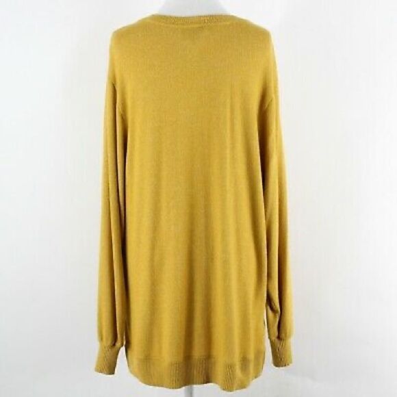 ✨ Anthro Saturday Sunday Mustard Vneck Sweater✨ - Picture 3 of 4
